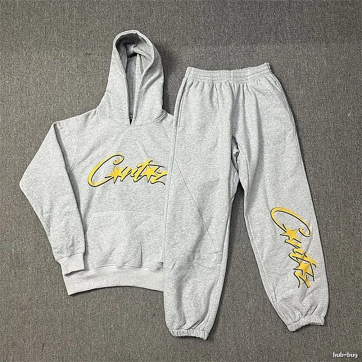 Stussy Light Gray Tracksuit Set Minimal Look Logo
