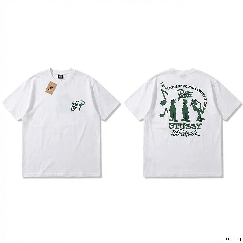 Stussy Music Print White T-shirt