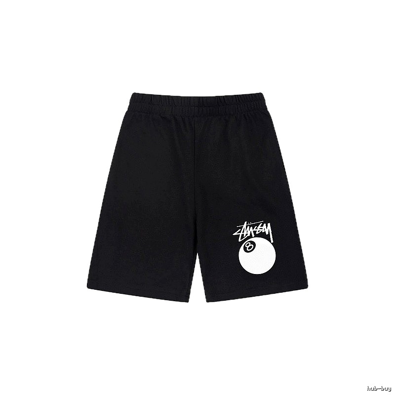 Stussy No.8 Ball Trend Brand Black Shorts