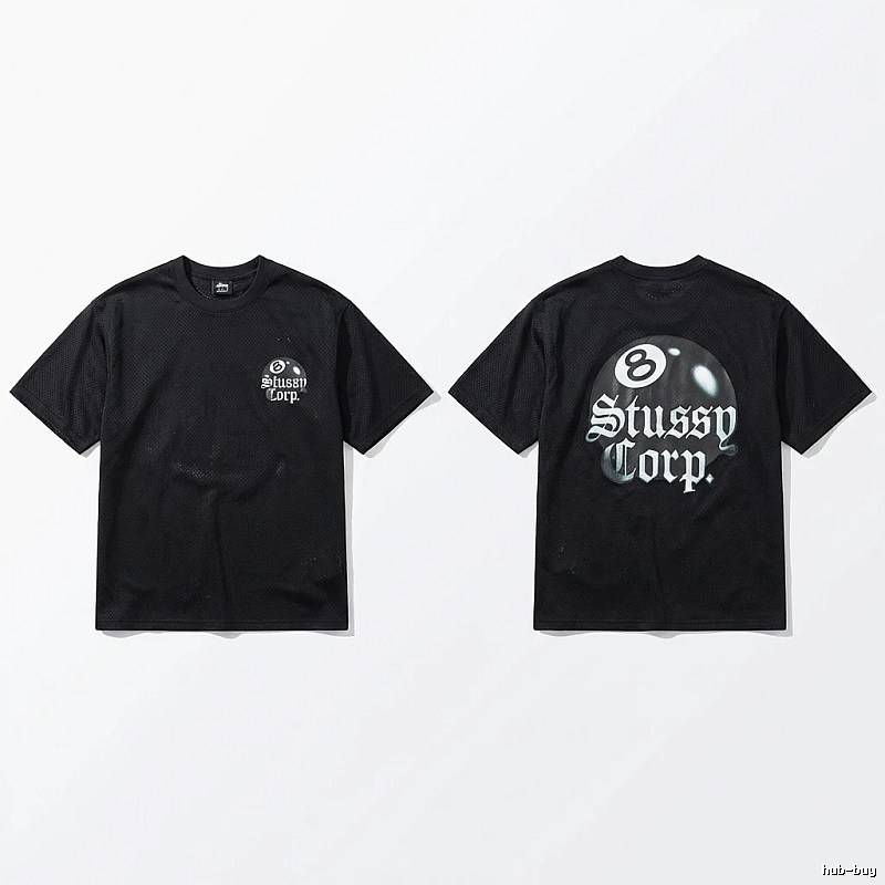 Stussy No.8 Retro Style Black T-shirt