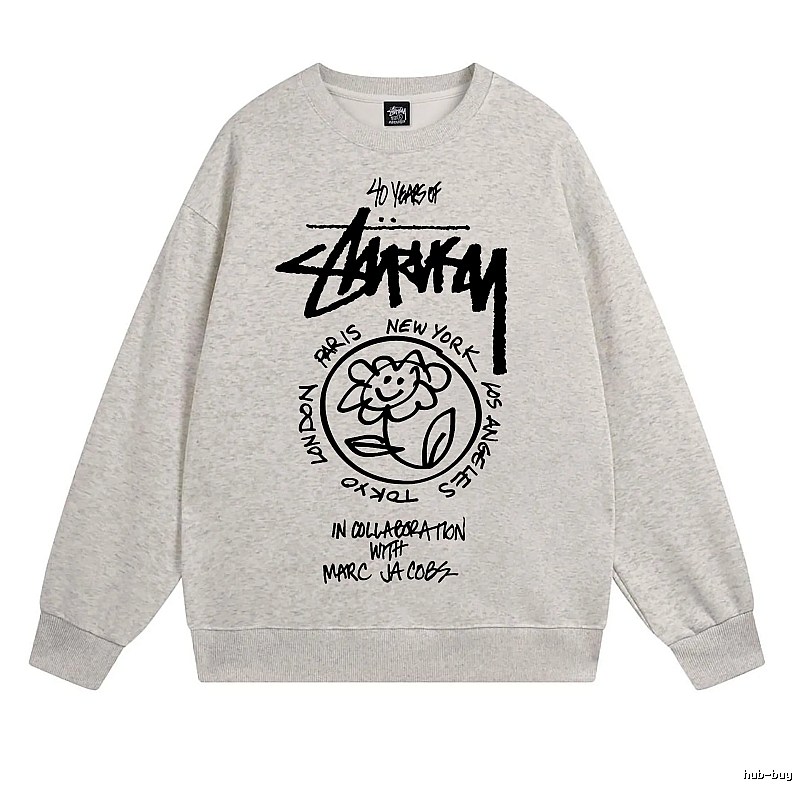 Stussy Oatmeal Style 539 Graphic SweatShirt Smart Casual