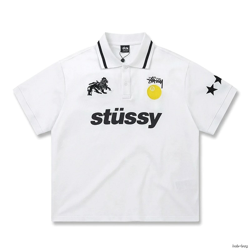 Stussy printed casual white shirt