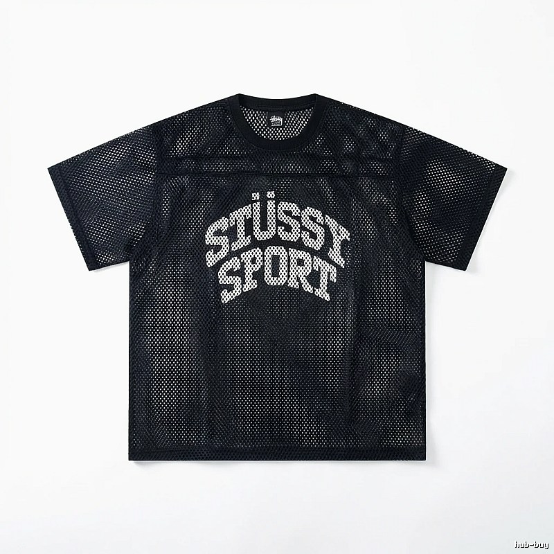 Stussy Sporty Black Mesh Shirt