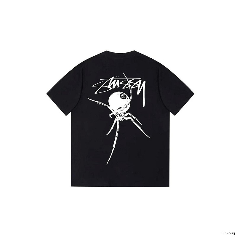 Stussy Urban Graphic T-shirt Black White Stussy with Statement Pattern
