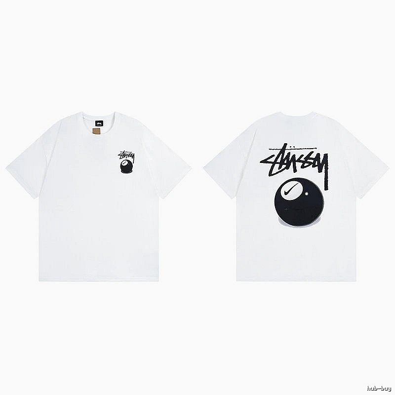 Stussy White Spider Graphic T-Shirt Statement Graphic Logo