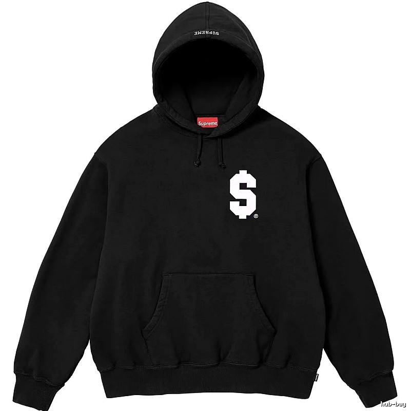 Supreme Casual Logo hoodie Gray Red Oversized for Comfortable Styling