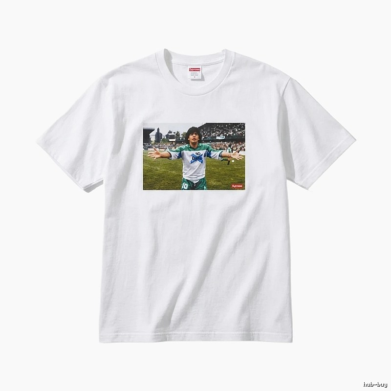 Supreme Maradona-style white T-shirt