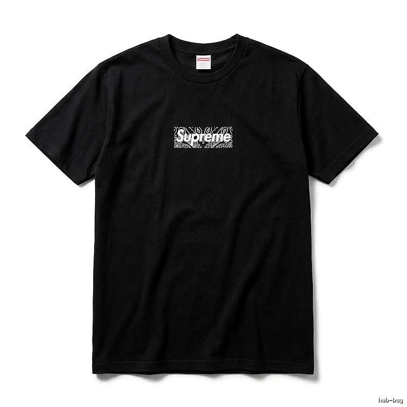 Supreme - printed trendy black T - shirt