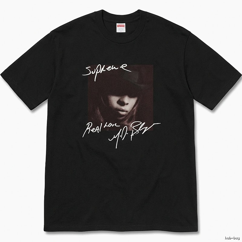 Supreme Real Love Style Black T-shirt