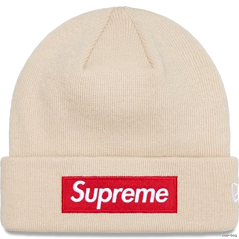Supreme solid color simple style beige hat