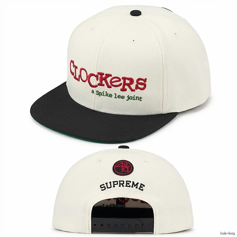 Supreme street style black and white hat