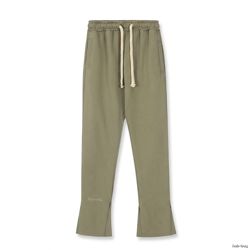 SynaWorld casual style olive green trousers