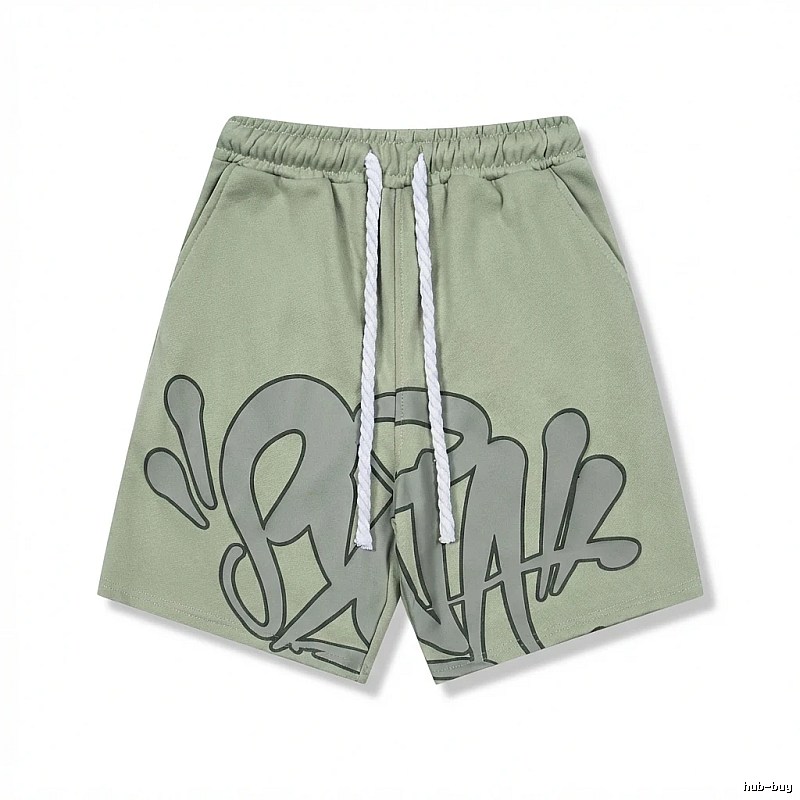 SynaWorld Graffiti Style Ash-Green Shorts
