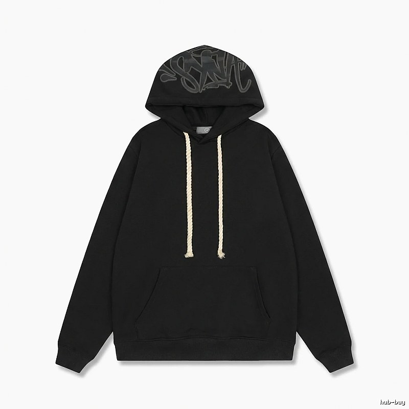 SynaWorld graffiti-style black hoodie