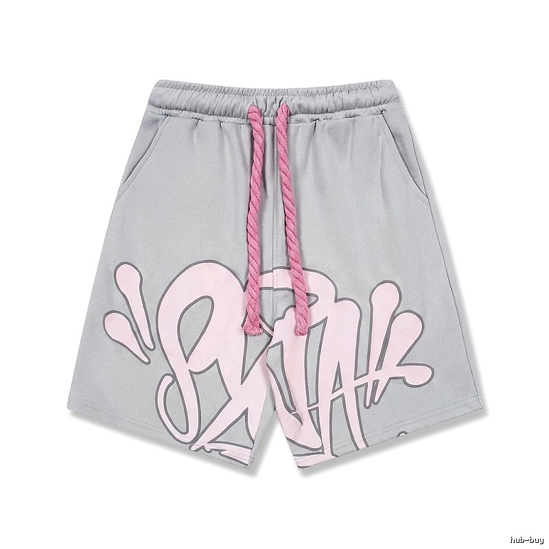 SynaWorld Graffiti-style Grey Shorts