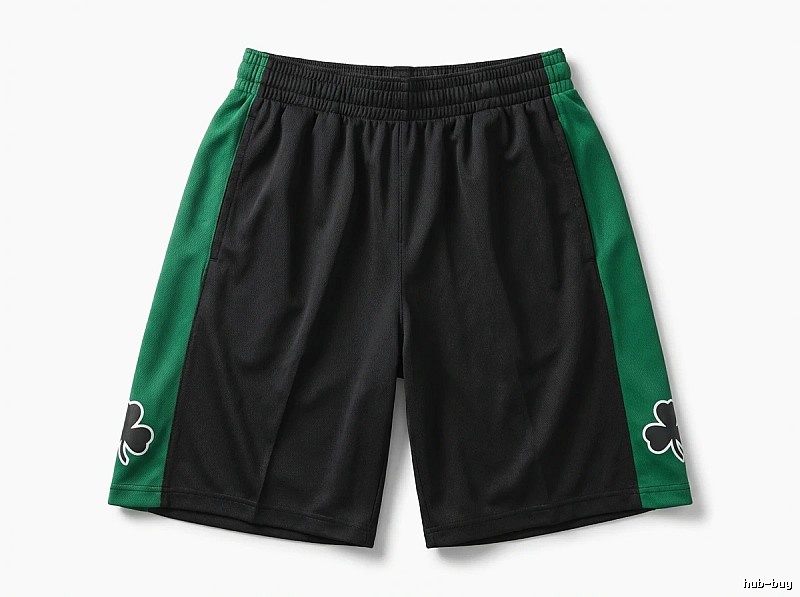 Tatum Celtics-style black and green shorts