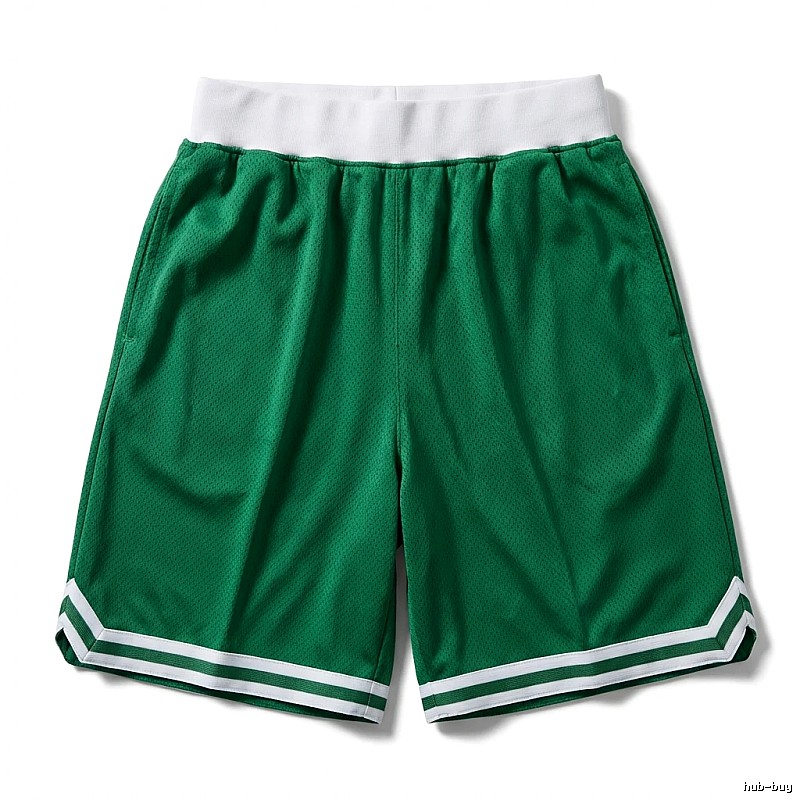 Tatum green and white retro-style shorts