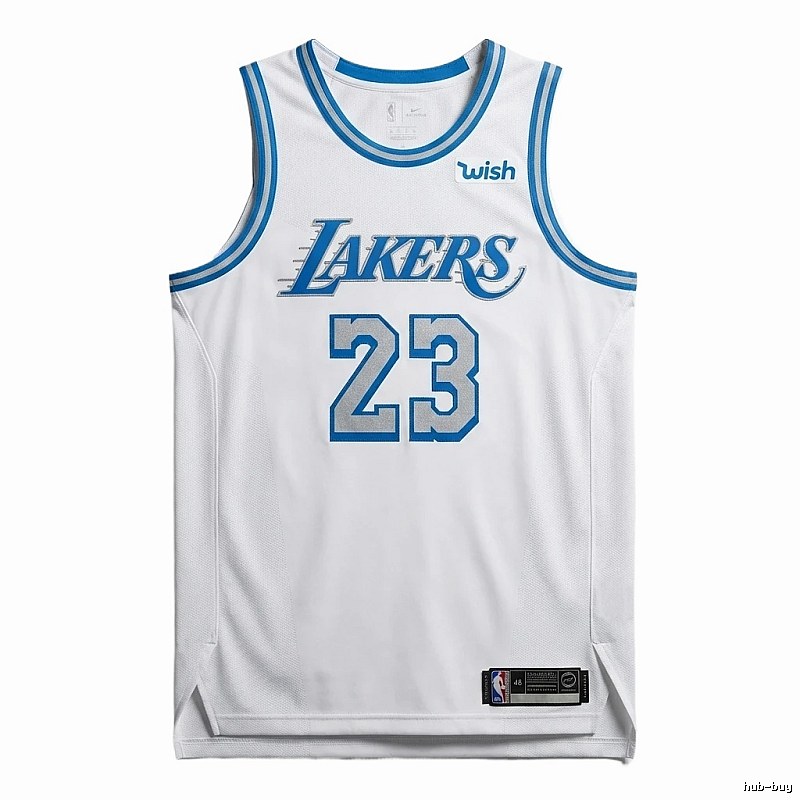 The No. 23 white jersey of the LBJ Lakers.