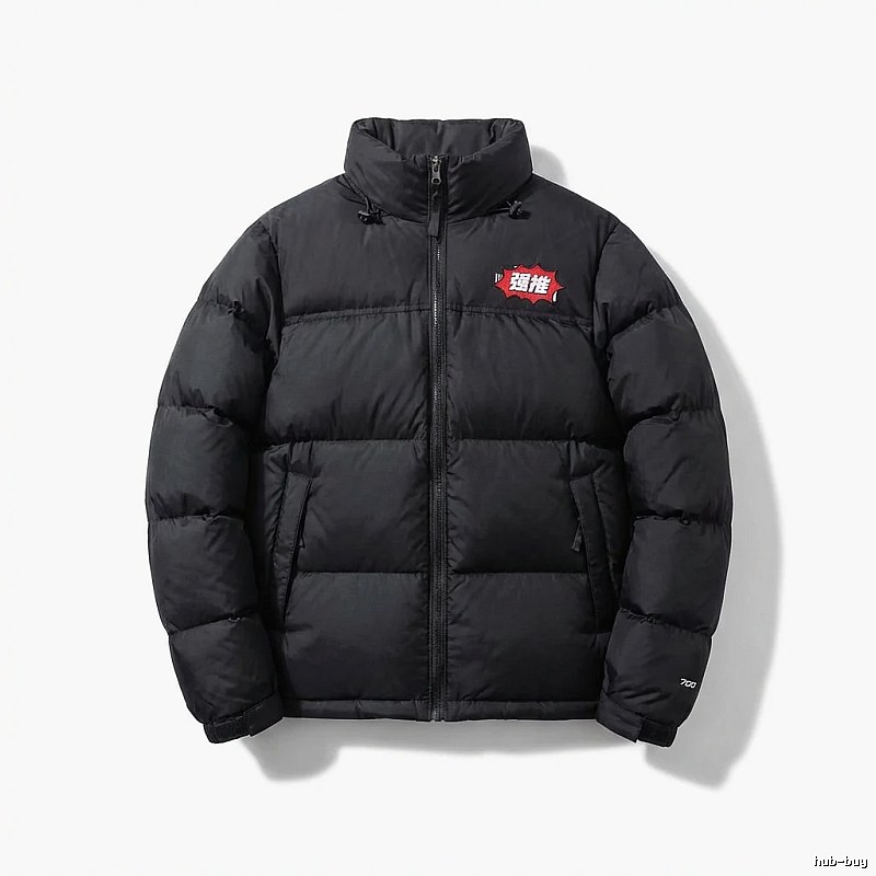 The North Face black trendy and cool down jacket.