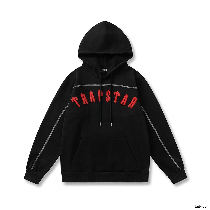 Trapstar Letter Style Black Hoodie