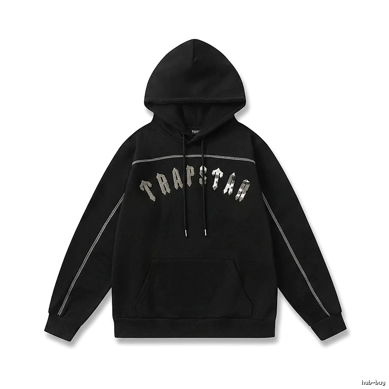 Trapstar Letter Style Black Hoodie