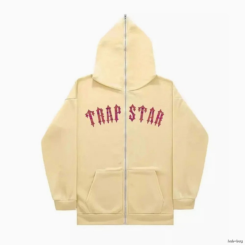 Trapstar Resort Graphic zip hoodie Black Zip Pink for Travel Looks