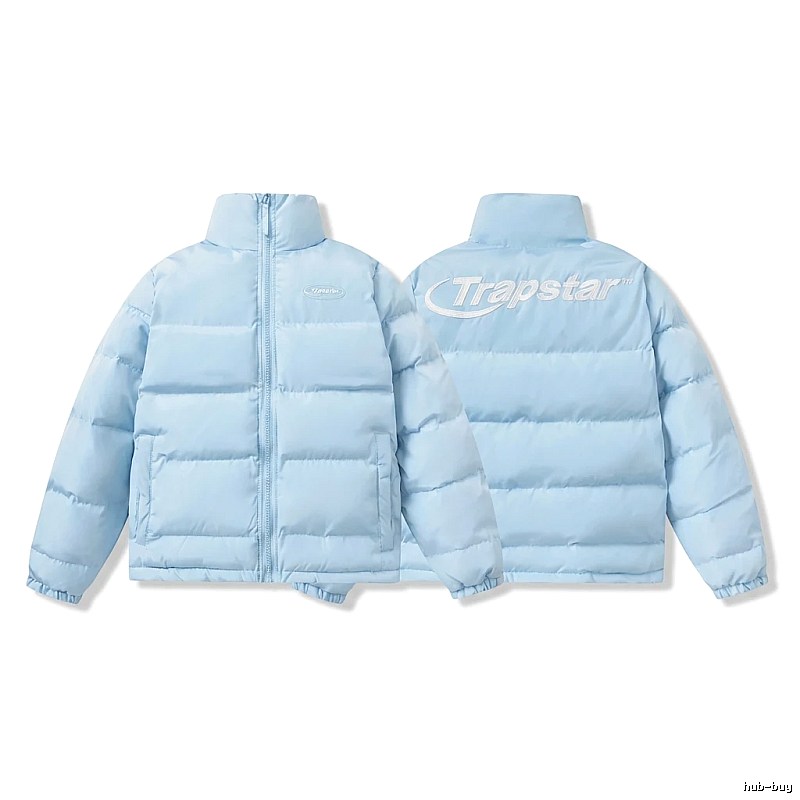 Trapstar trendy and cool style light blue down jacket