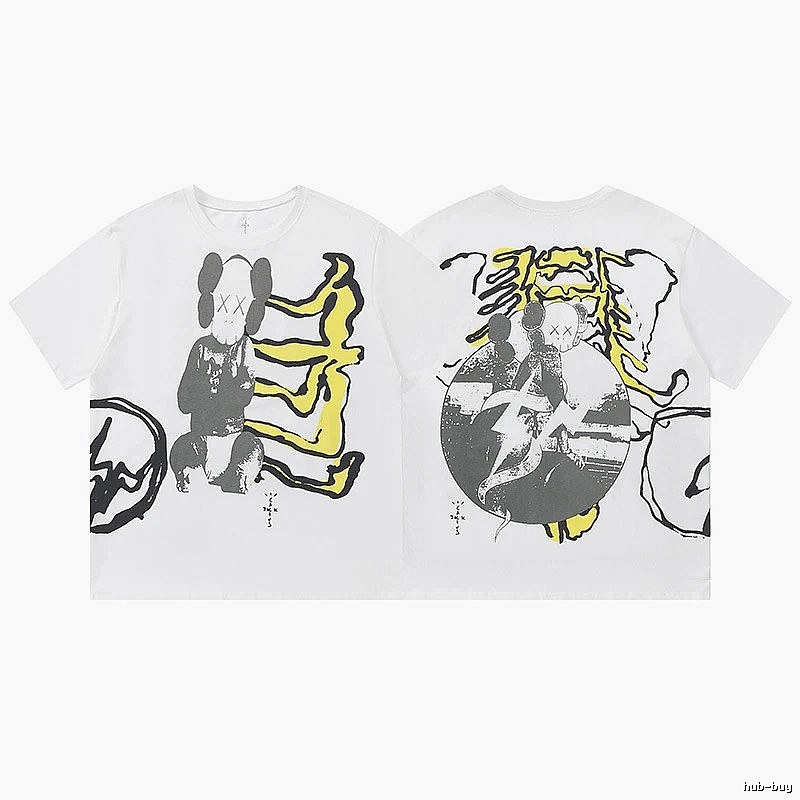 Travis Scott Patterned Graphic T-shirt Brown Travis Scott with Polished Detail