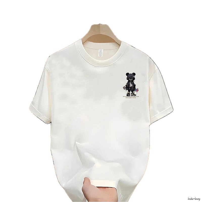 Trendy Brand Violent Bear Street Style Off-white Short Sleeve T-shirt