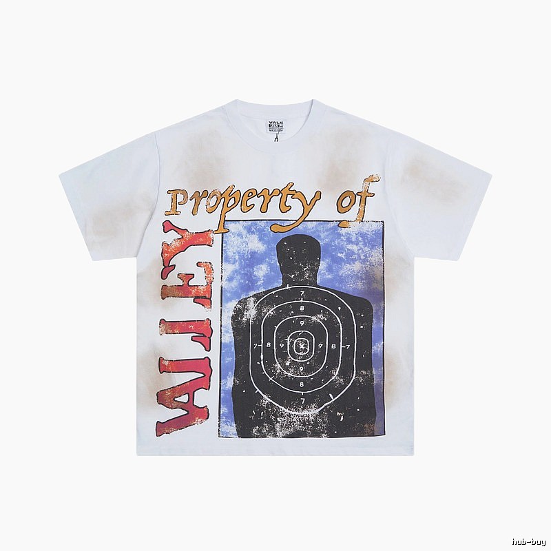 Valley Bullseye Distressed Street Style White T-Shirt