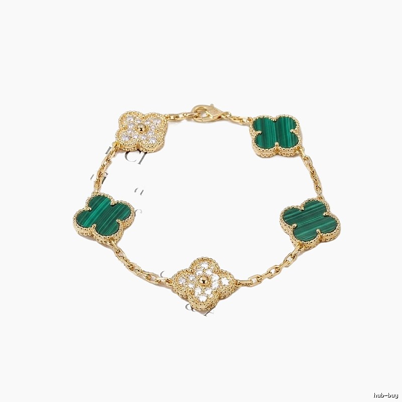 Van Cleef & Arpels Four-leaf Clover Green Bracelet