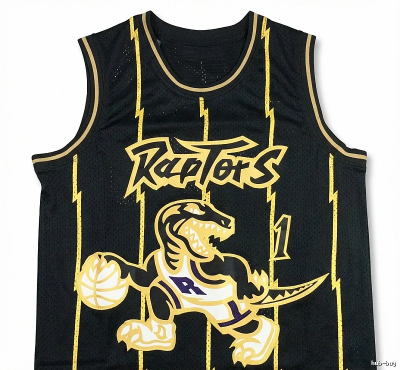 Vince Carter Raptors black and gold trendy brand vest