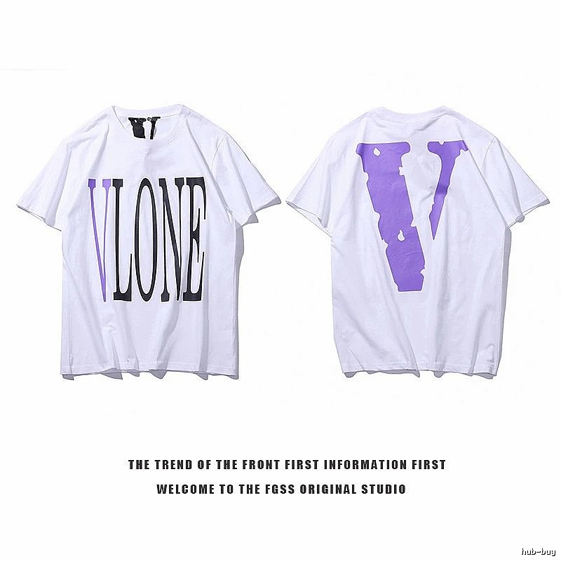 Vlone Compact Logo T-shirt Black Purple Vlone for Smart Casual Looks